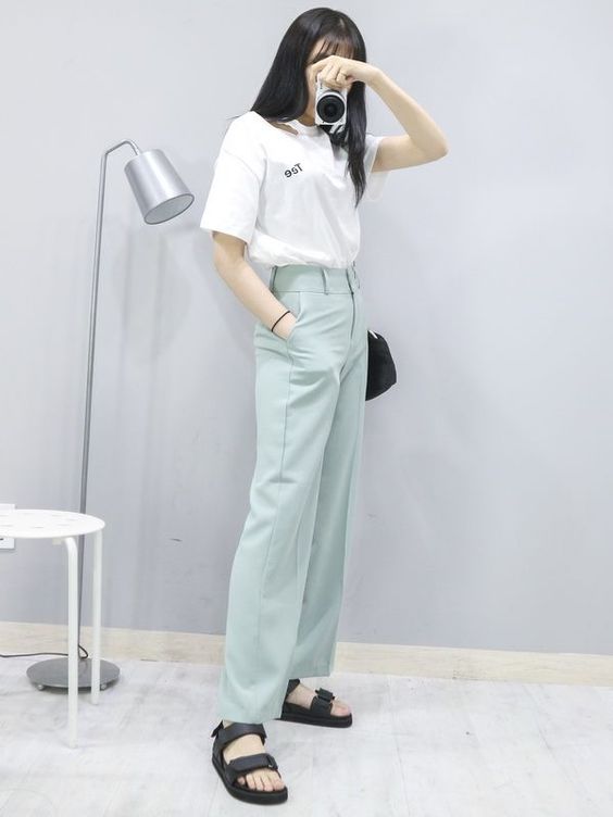 寬褲穿搭　鞋子